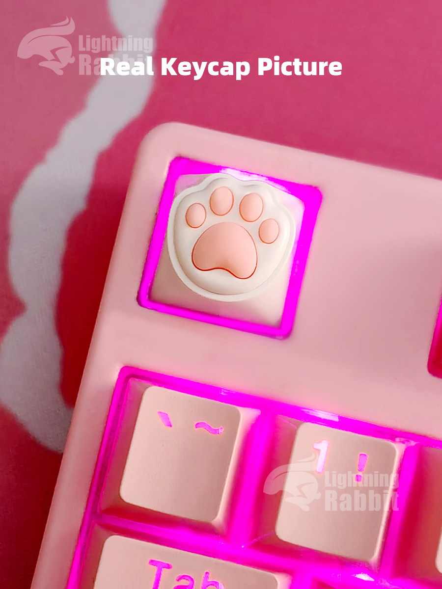 เกี่ยวกับ แป้นคีย์บอร์ด ESC รูปกรงเล็บแมวน่ารัก สีชมพู สําหรับตกแต่งคีย์บอร์ด