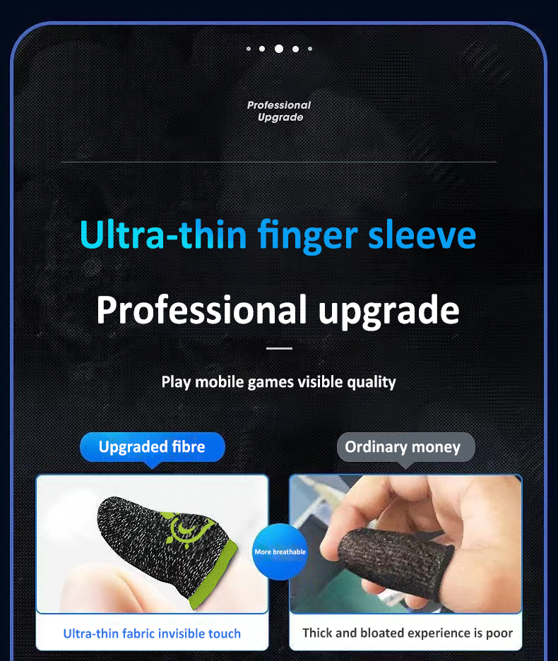 ข้อมูลเกี่ยวกับ BlueWow Genshinimpact Gaming Finger Sleeve for PUBG Breathable Fingertips Sweatproof Anti-slip Fingertip Cover Thumb Gloves For Mobile Game