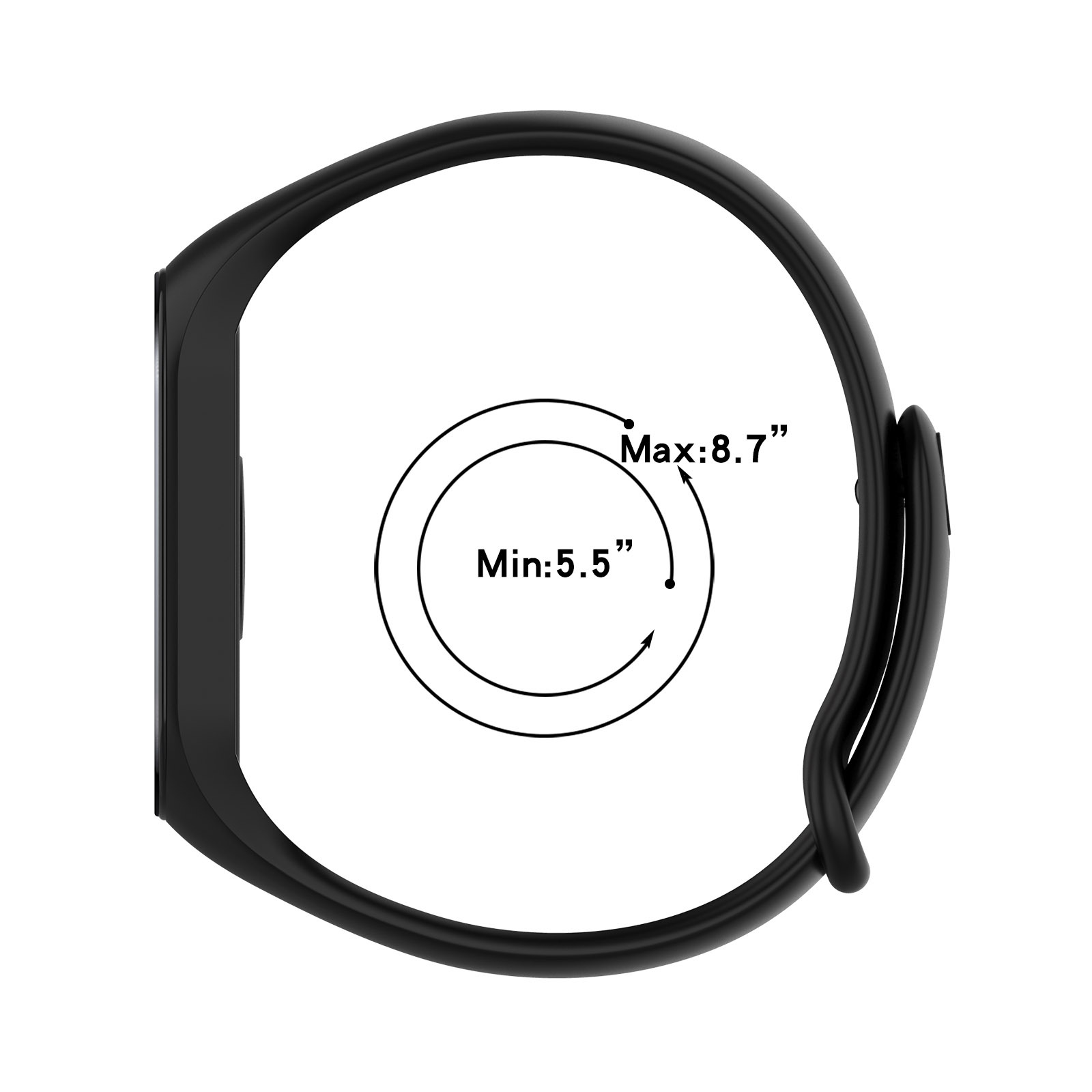 มุมมองเพิ่มเติมของสินค้า สาย mi band 8 สายนาฬิกาข้อมือ ซิลิโคน สไตล์สปอร์ต สำหรับ Xiaomi Mi Band 8 7 6 5 Smart Band สาย miband 8 7
