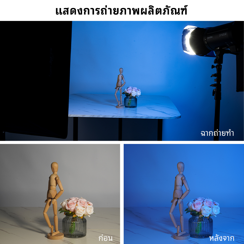 ข้อมูลเพิ่มเติมของ Selens กระดาษกรองสีเจล แบบมืออาชีพ สําหรับไฟสตูดิโอ (16X20 นิ้ว / 40x50 ซม.)