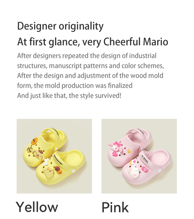 ภาพประกอบของ Cheerful Mario รองเท้าแตะ Crocs Cuhk พื้นนิ่ม กันลื่น เหมาะกับเดินชายหาด แฟชั่นฤดูร้อน สําหรับเด็กผู้ชาย และเด็กผู้หญิง 2023