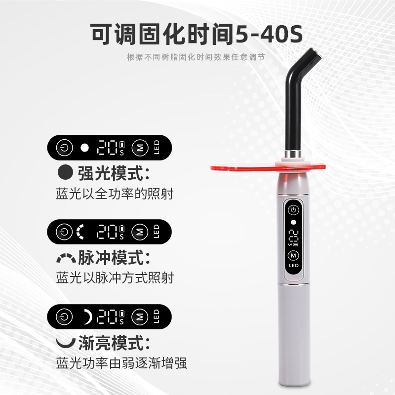 รูปภาพรายละเอียดของ Dental 10W Wireless Cordless LED Curing Light Lamp Machine 2000MW US