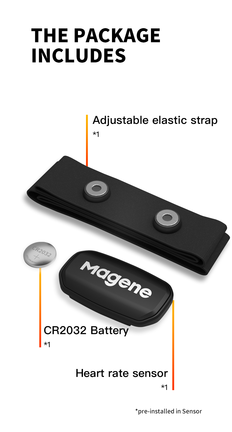 Magene H303 เซ็นเซอร์วัดอัตราการเต้นของหัวใจ Bluetooth ANT HR Monitor ...