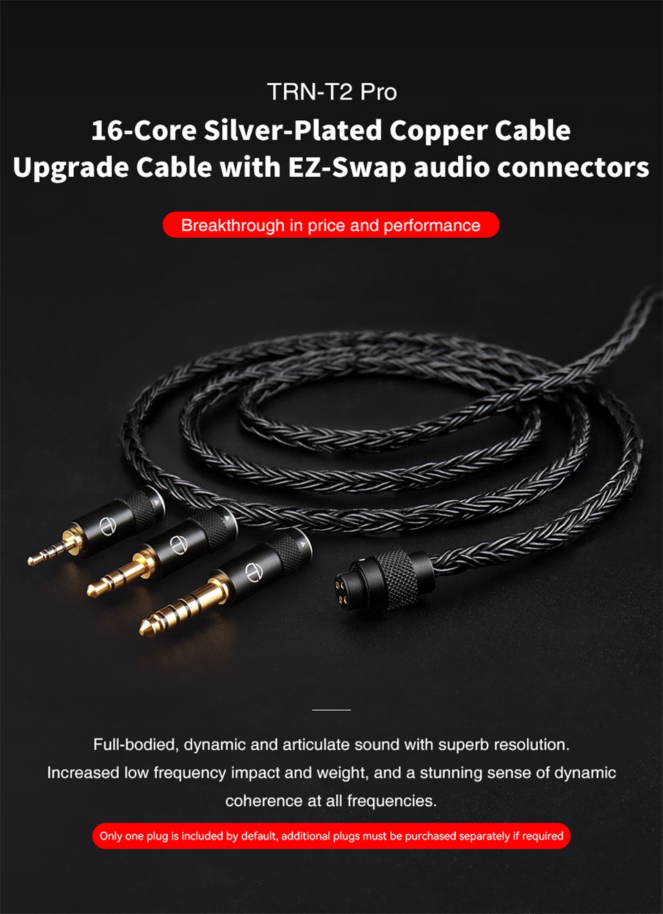 Trn T2 Pro 16 Core Silver Plated HIFI หูฟังอัพเกรดสําหรับ TRN MT1 KZ ...