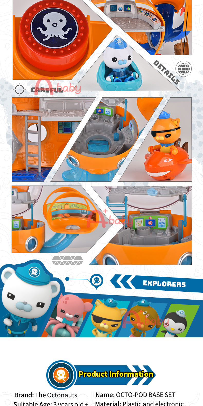 The Octonauts OCTO-POD BASE SET ของแท้ พร้อมเสียง และไฟ (ฟิกเกอร์ ...