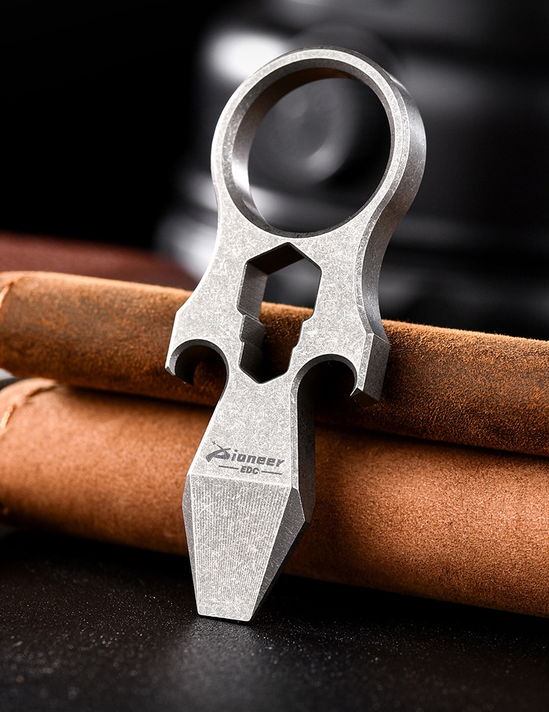CNEDC Titanium Alloy EDC Small Tool Multi-function Crowbar Outdoor ...