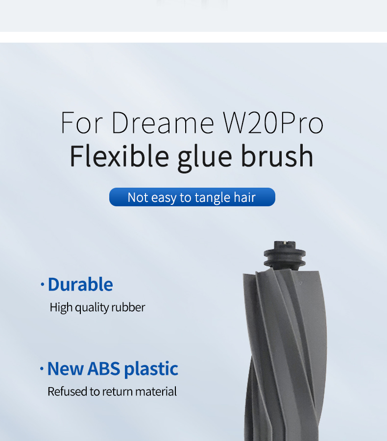 For Dreame L20 Ultra / Dreame X20 Pro / Plus ABS+Rubber Brush