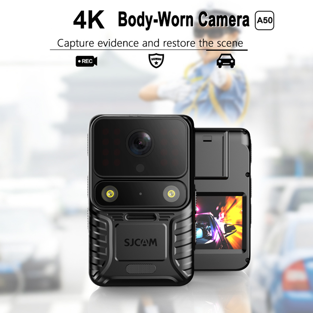 SJCAM A50 Body Camera กล้องติดตัว แบตเตอรี่ 2250mAh บันทึกต่อเนื่อง 7.5 ชั่วโมง 4K / 30FPS