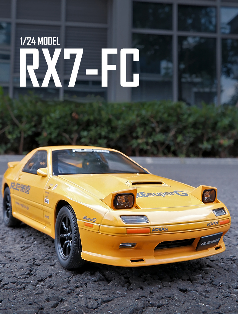 Initial D 1:24 MAZDA RX-7 FC JDM โมเดลรถยนต์ รถบรรทุกจําลอง เปิดได้ มี ...