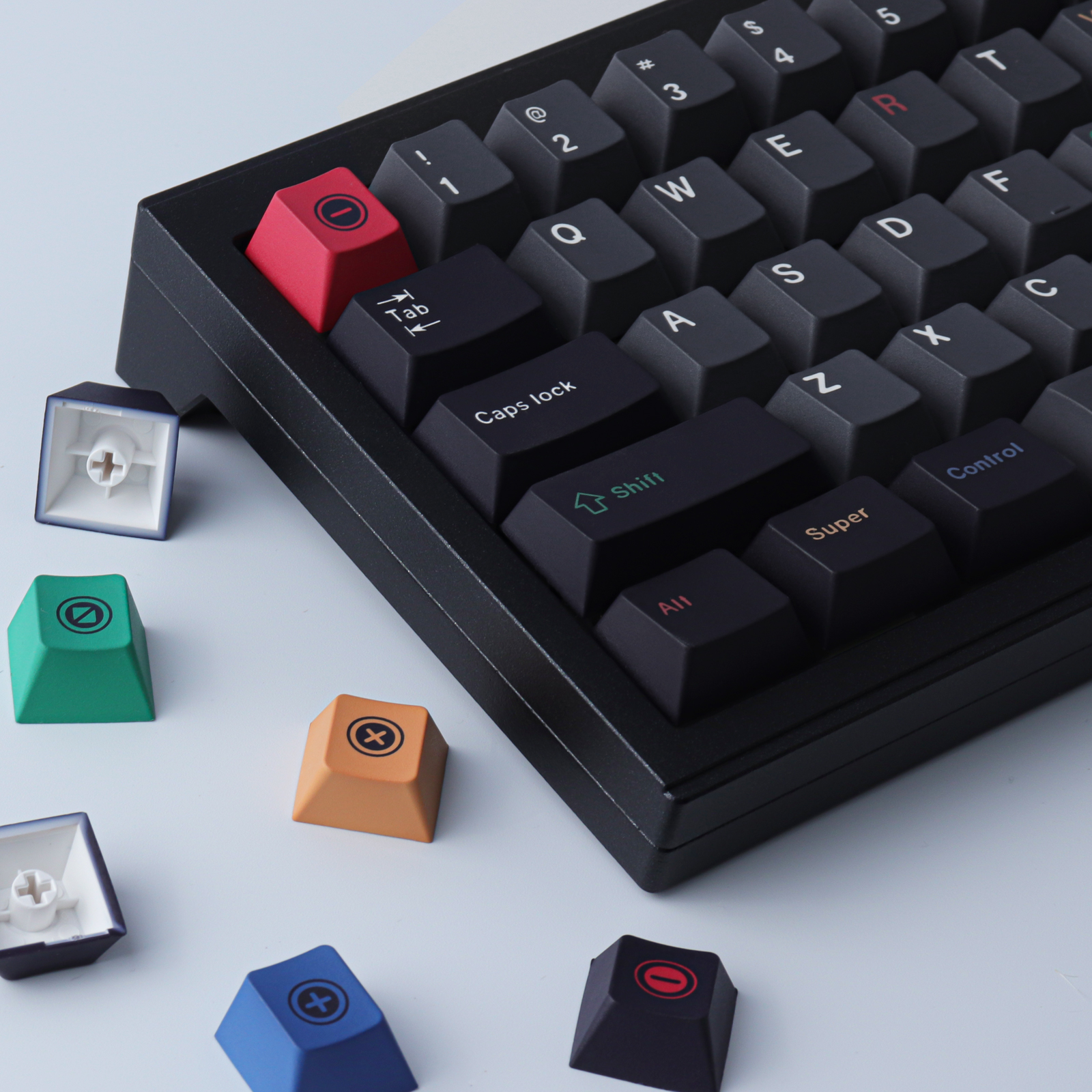 GMK Black Light Keycaps, 134 คีย์ PBT Keycaps โปรไฟล์เชอร์รี่ DYE-SUB ...