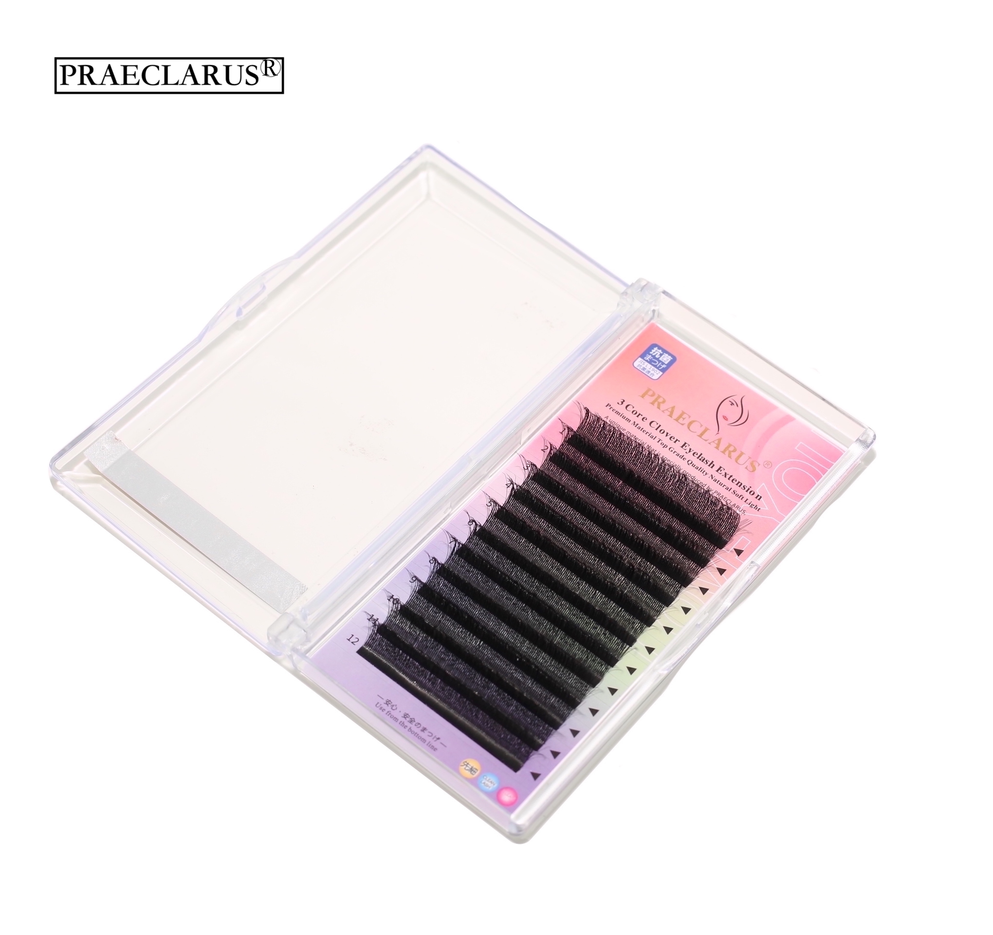 PRAECLARUS 3D นางฟ้า การต่อขนตา พรีเมี่ยมวัสดุ PBT ความหนาถักด้วยมือ 0. ...