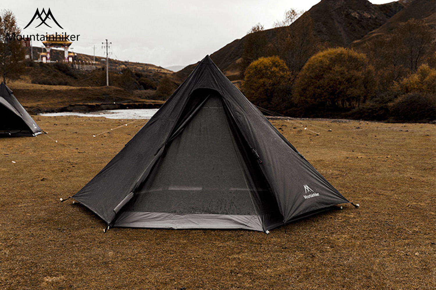 Mountainhiker เต็นท์​กระโจม​ ทรง6เหลี่ยม เดินป่า​ แคมปิ้ง กันน้ำ 3,000 mm สนาม (สำหรับ5-6)คน ขนาด 370 x 325 x 200 cm