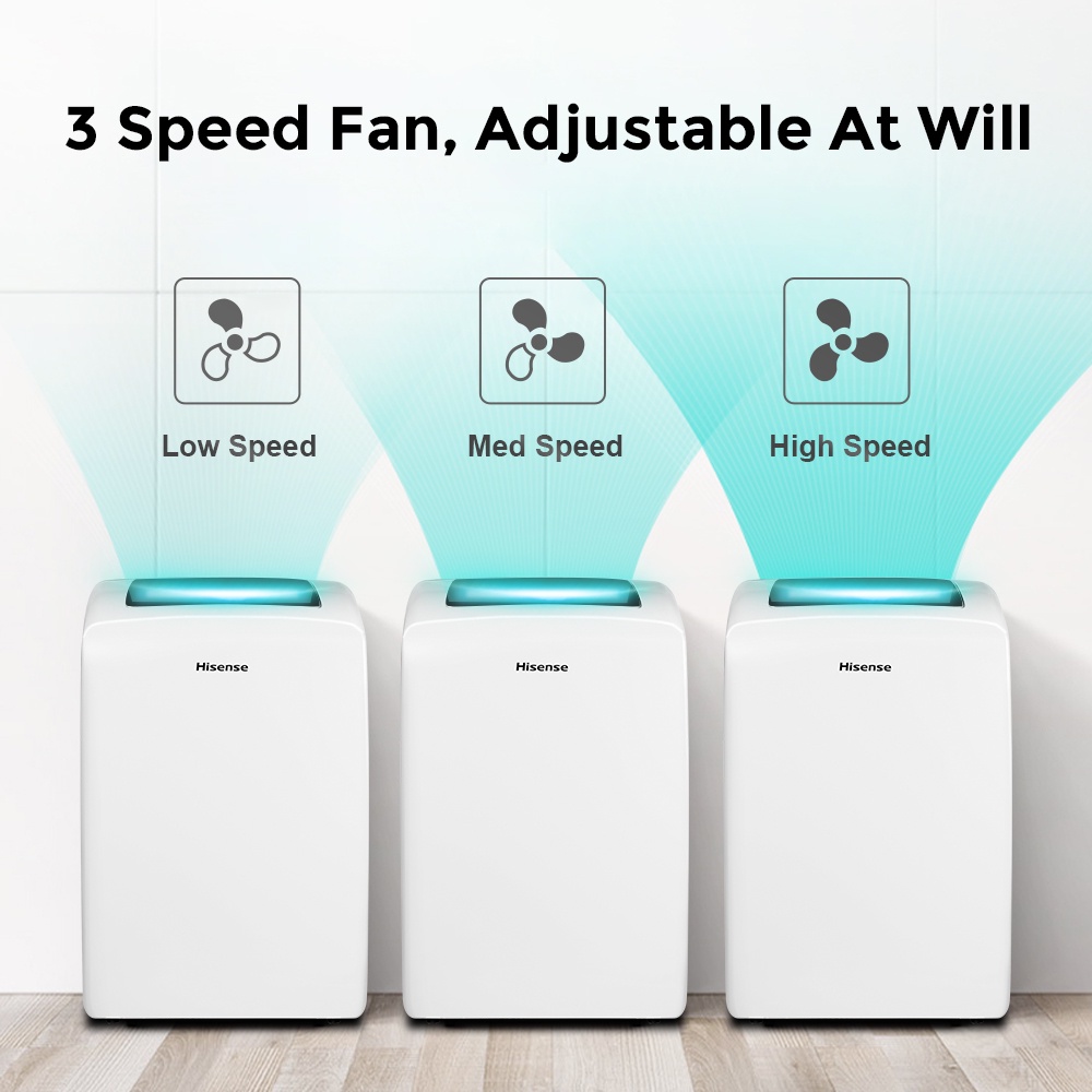 Hisense AP-12CR4RNXS00 แอร์เคลื่อนที่ 12000 BTU Portable Air Conditioner หน้าจอแสดงผล LED เย็นเร็ว ทำงานเงียบ แอร์ เครื่องปรับอากาศ