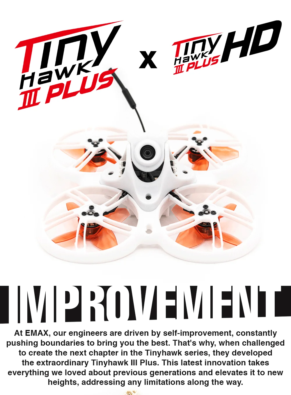 Emax Tinyhawk III Plus 2.4G ELRS HD Zero VTX BNF RTF