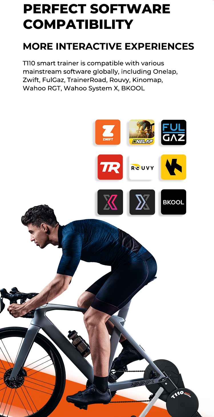 Magene T110 Smart Bike Trainer ความต้านทานแบบพับได้ไดรฟ์โดยตรง