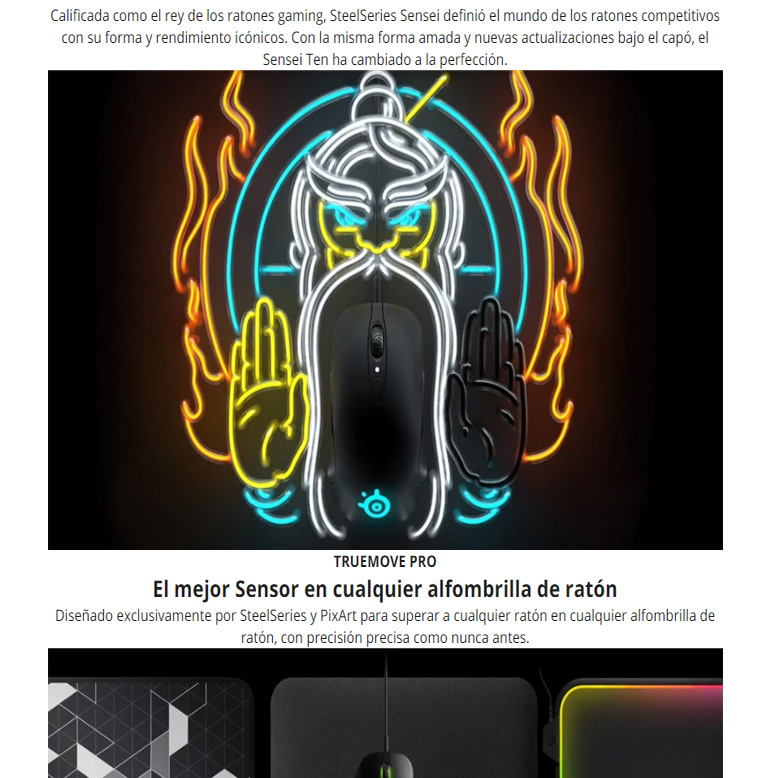 Steelseries Sensei Ten Master Series เมาส์เกมมิ่ง มีสาย | Shopee Thailand