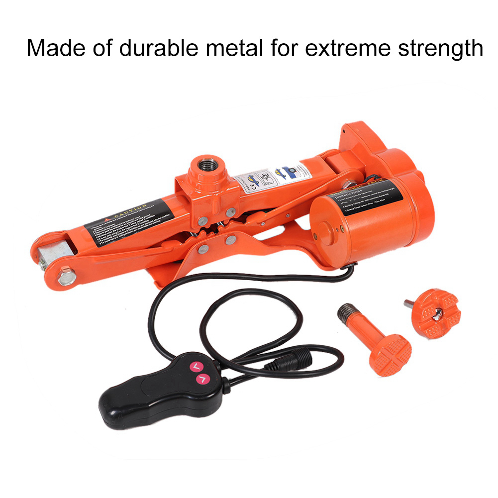 ALABAMAR 12V 3 Tons 42CM Electric Scissor Jack Inflatable Pump Vehicle ...