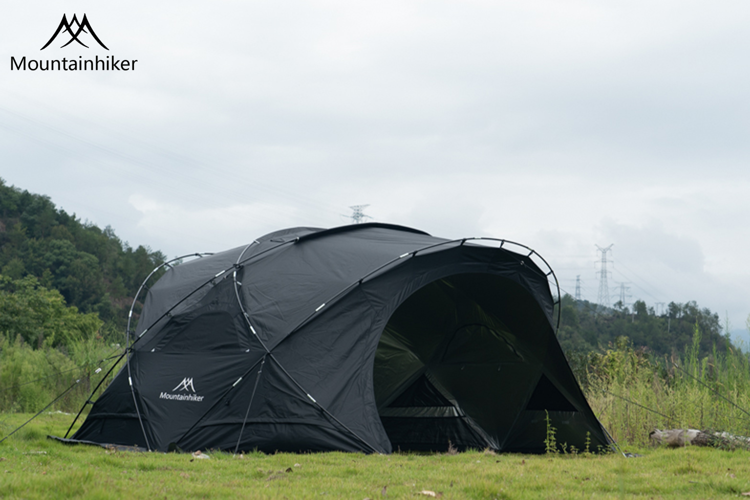 Mountainhiker พร้อมส่ง เต็นท์ทรงกลมขนาดใหญ่ เต็นท์สนาม เต็นท์นอน เต็นท์สนามเดินป่า สําหรับ 8-15 คน （เต้นท์+ผ้า+มุ้ง）