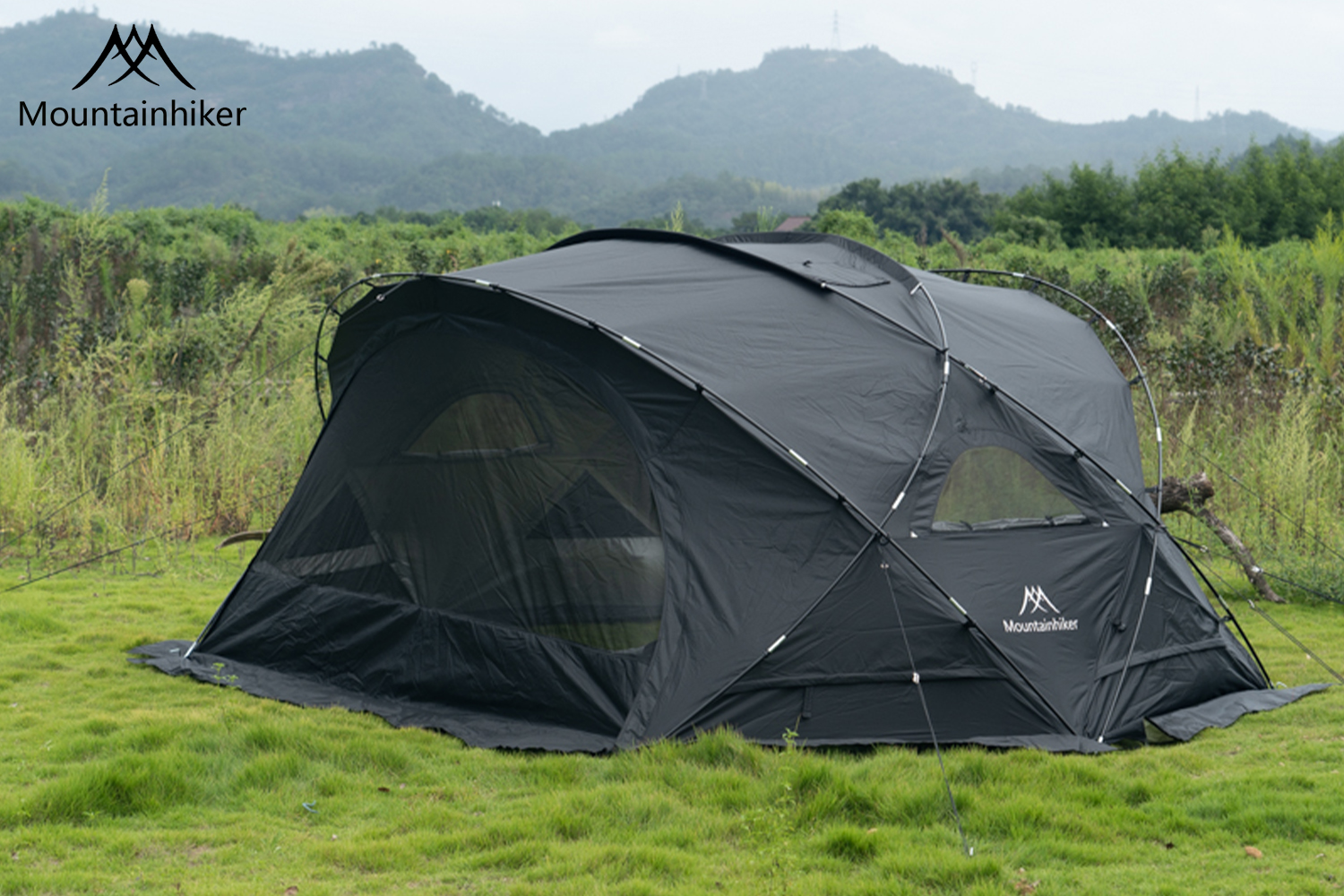 Mountainhiker พร้อมส่ง เต็นท์ทรงกลมขนาดใหญ่ เต็นท์สนาม เต็นท์นอน เต็นท์สนามเดินป่า สําหรับ 8-15 คน （เต้นท์+ผ้า+มุ้ง）