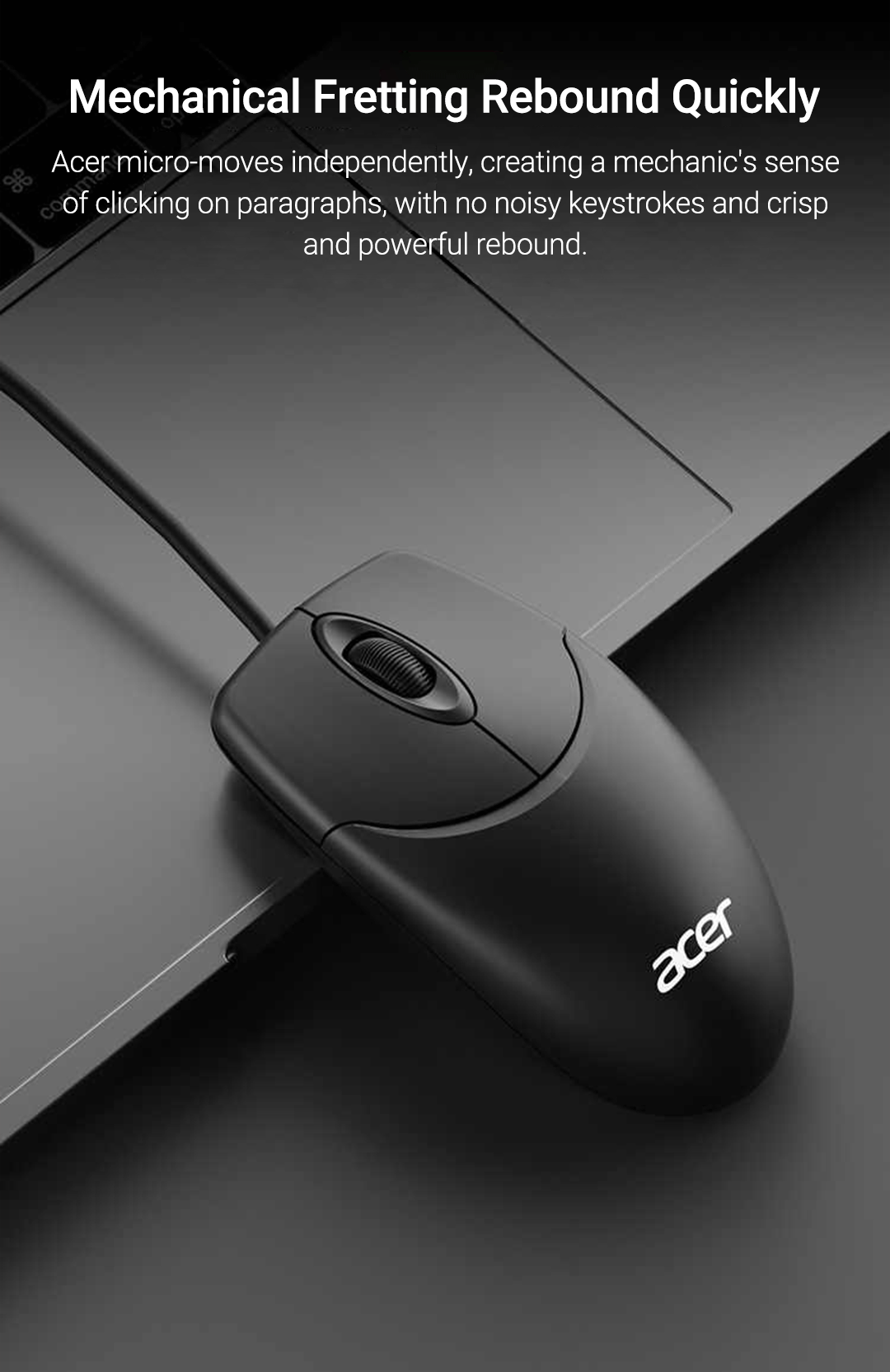 Acer เมาส์มีสาย M117 1000DPI ดีไซน์ไร้เสียง Office Mouse Wired Mouse ...