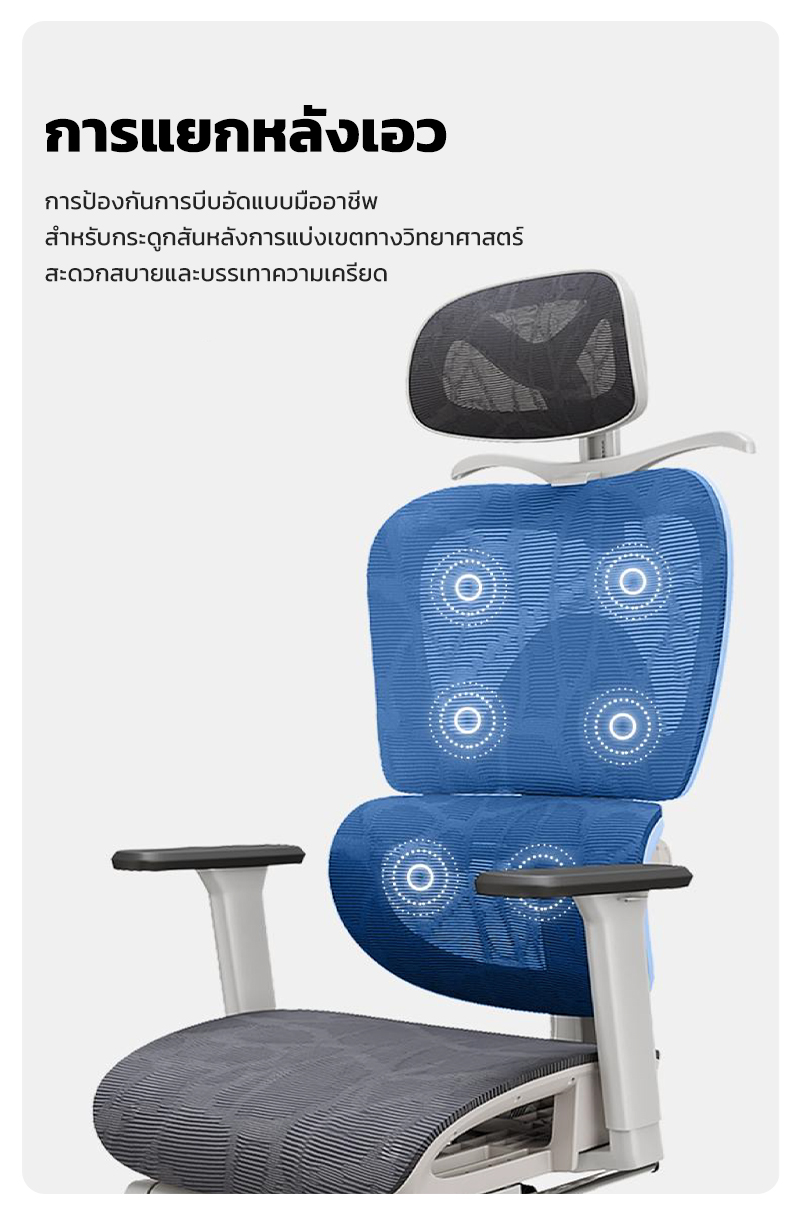 MUSSO รุ่น E600 เก้าอี้สีดำ เก้าอี้สีเทา เก้าอี้สำนักงานตามหลักสรีรศาสตร์ ที่วางแขน 3D พนักพิงศีรษะปรับได้พร้อมสนับสนุนเอวปรับได้เก้าอี้สำนักงานตามหลักสรี