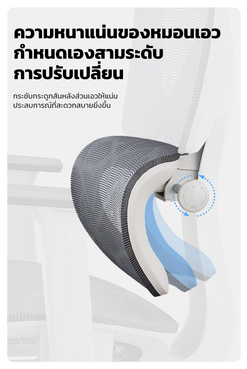 MUSSO รุ่น E600 เก้าอี้สีดำ เก้าอี้สีเทา เก้าอี้สำนักงานตามหลักสรีรศาสตร์ ที่วางแขน 3D พนักพิงศีรษะปรับได้พร้อมสนับสนุนเอวปรับได้เก้าอี้สำนักงานตามหลักสรี