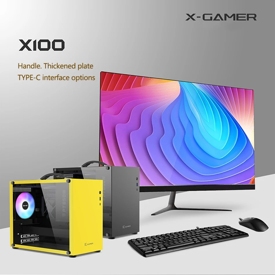 เมนบอร์ดพาวเวอร์ซัพพลาย X100 Mini-ITX MATX USB3.0 Type-C ขนาดเล็ก แบบ ...