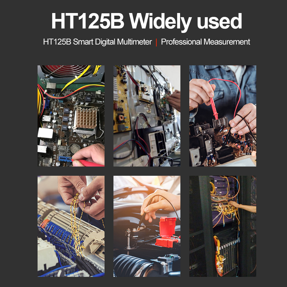 Habotest HT208D+HT89 แคลมป์มิเตอร์ดิจิทัล Pro 1000A 1000V AC DC คีม ...