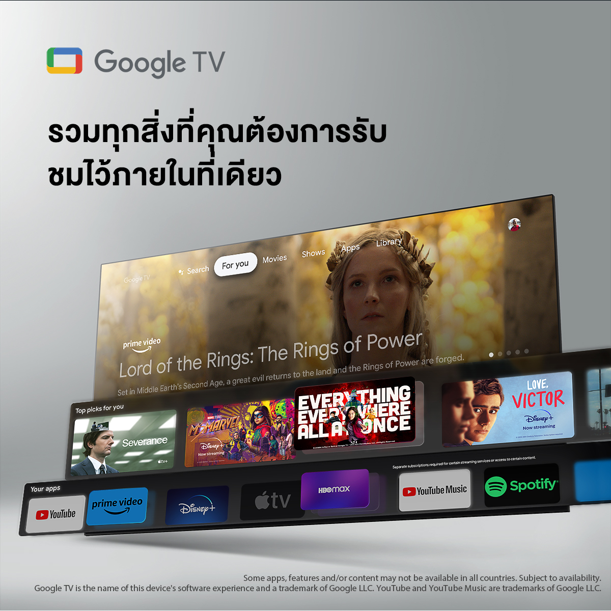 Toshiba TV รุ่น 65M550MP ทีวี ขนาด 65 นิ้ว 4K Ultra HD Quantum Dot Google TV HDR10+ Smart TV