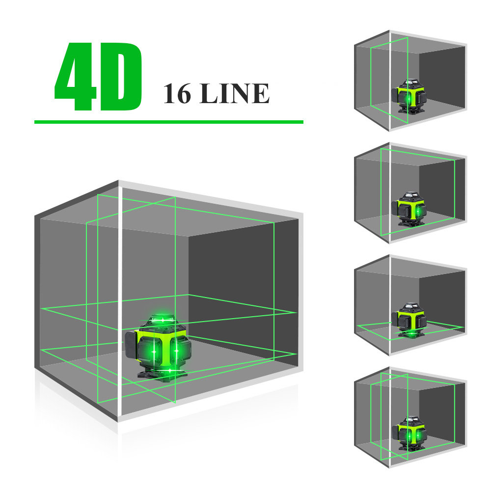 Paowafol เลเซอร์วัดระดับ แนวตั้ง แนวนอน 4D 360 องศา | Shopee Thailand
