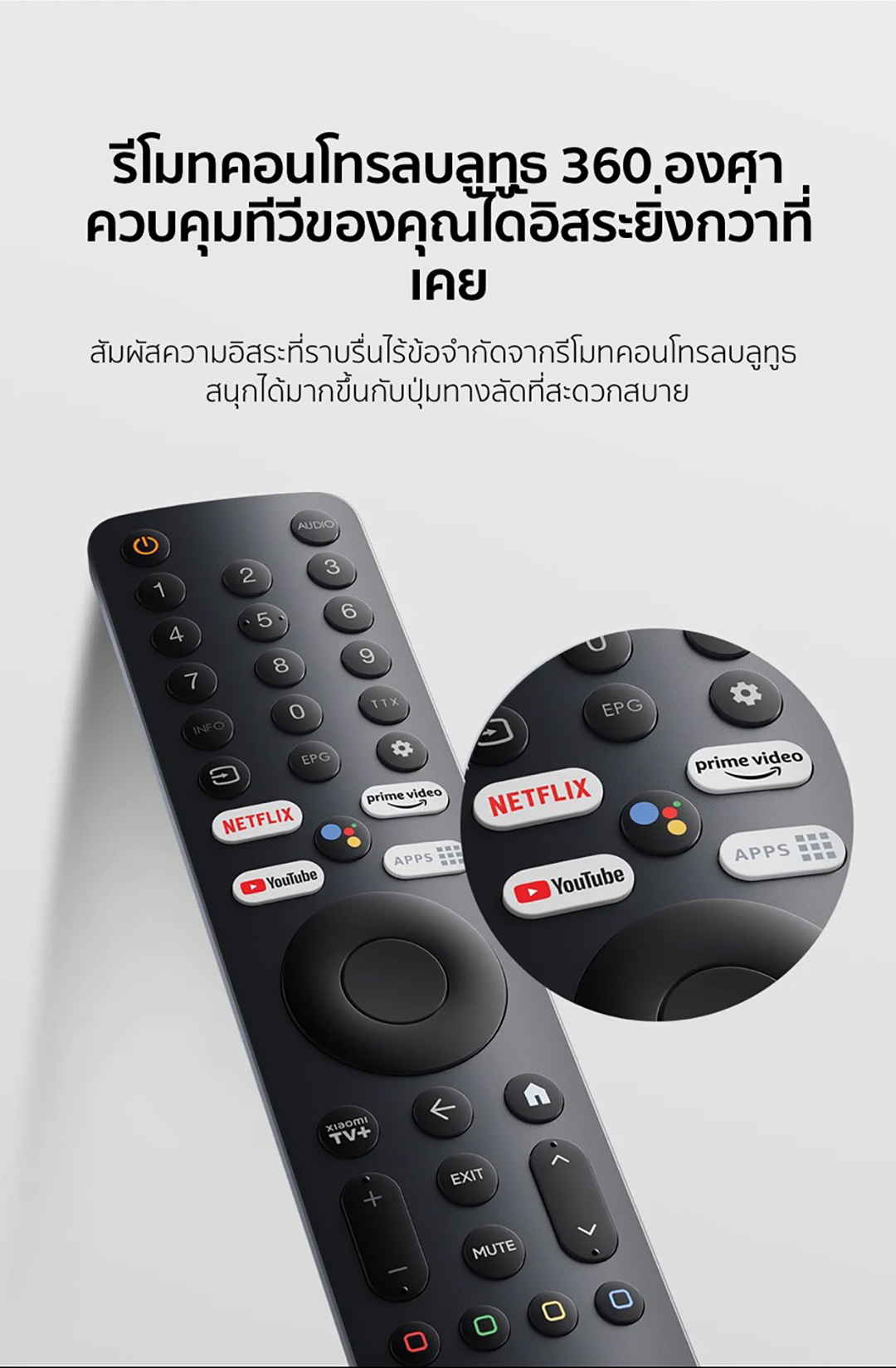 Xiaomi 32A ขนาด 32 นิ้ว TV ทีวี HD Google สมาร์ท TV Full-screen design Mihome control Google/Netflix & Youtube Dolby Audio