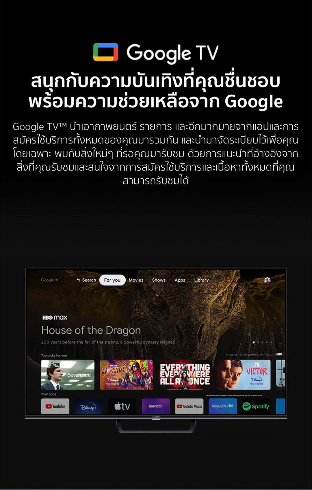 XIAOMI TV ทีวี ขนาด 55 นิ้ว 4K Google สมาร์ท TV รุ่น 55A Pro Full-screen design Mihome control Google/Netflix&Youtube &WeTV HDR