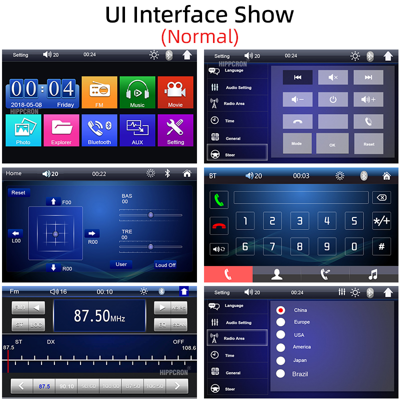 Central Multimedia Carplay 1 Din 7 นิ้ว MP5 บลูทูธ USB/AUX/TF ...