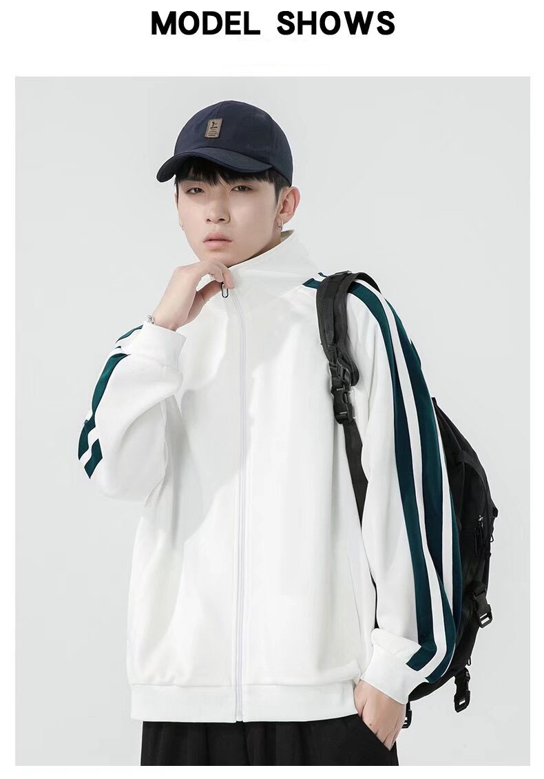 YOUTANG เสื้อวอร์ม เสื้อวอร์มกีฬา เสื้อวอร์มแขนยาว  สําหรับผู้ชาย ผู้หญิง สีขาว สีดำ สีเขียว