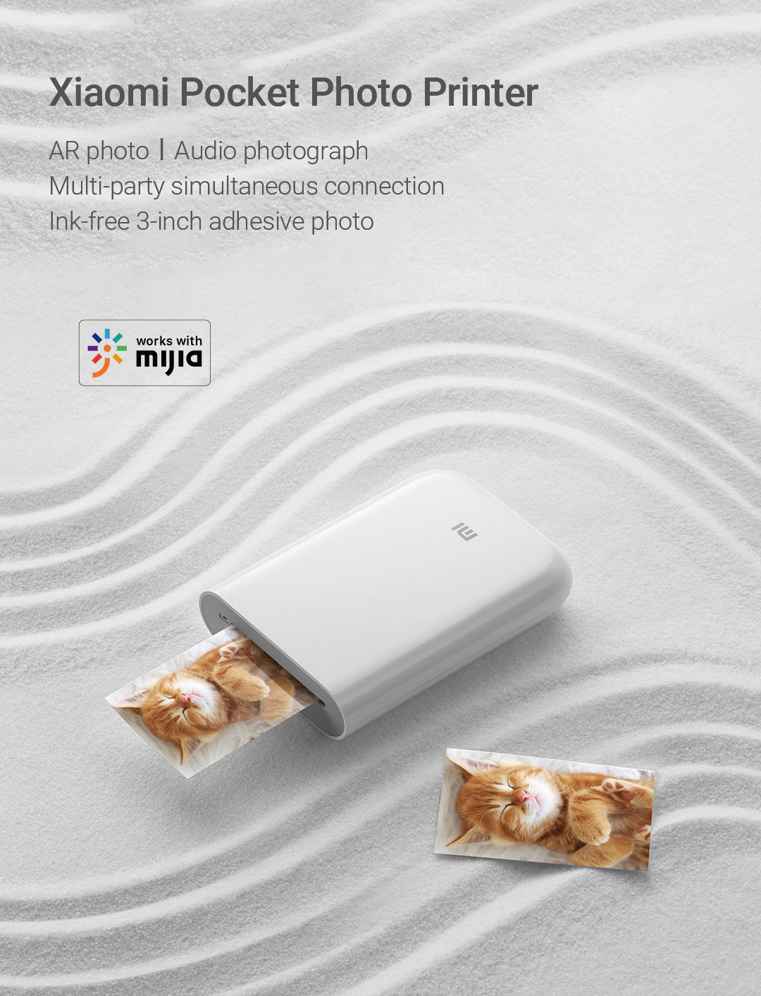 Xiaomi Mini Pocket Photo Printer AR Video Printing ZINK Ink Free ...