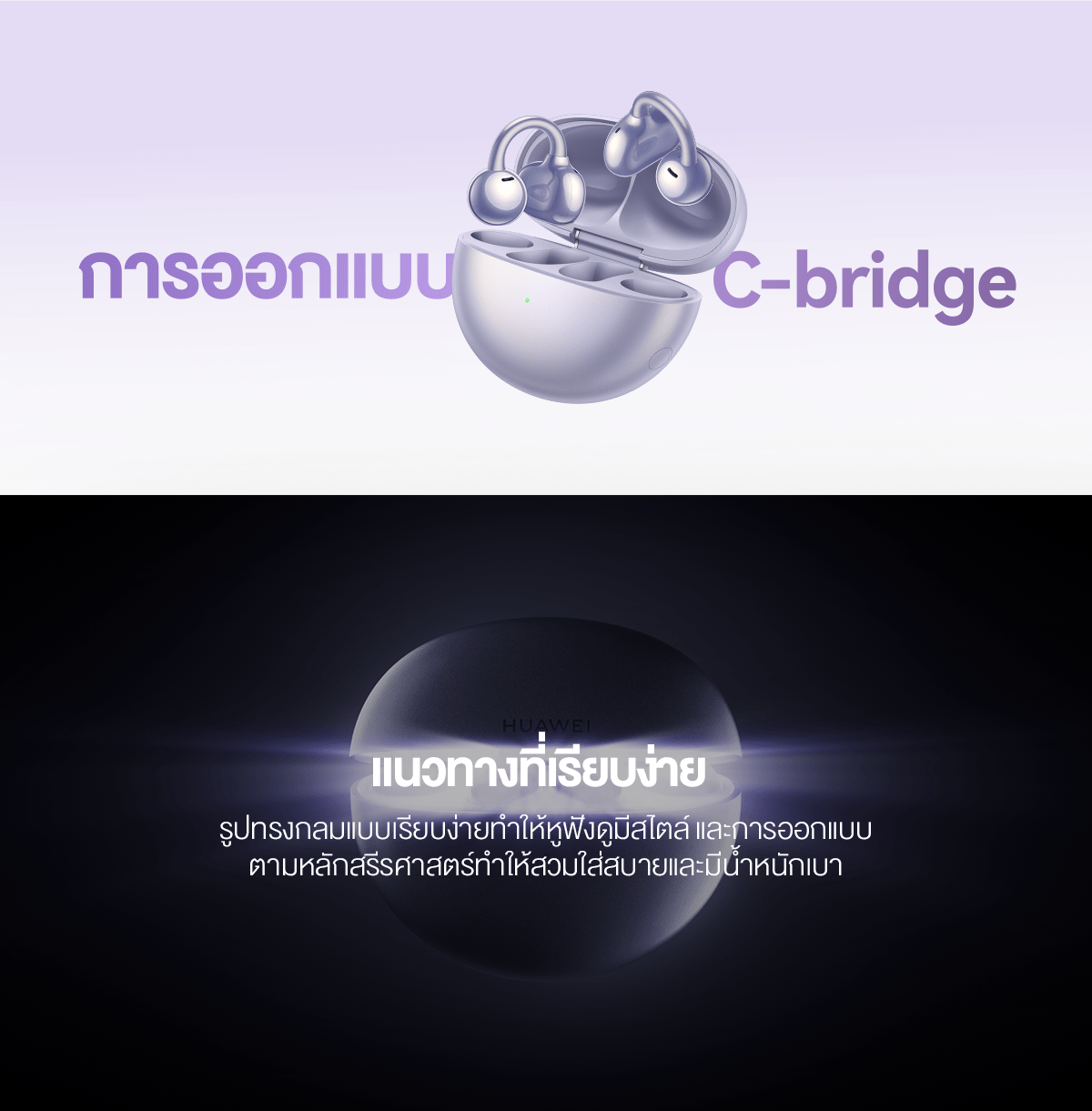 HUAWEI FreeClip หูฟัง Bluetooth 5.3 การออกแบบ C-bridge เทคโนโลยีการฟังแบบ Open-ear