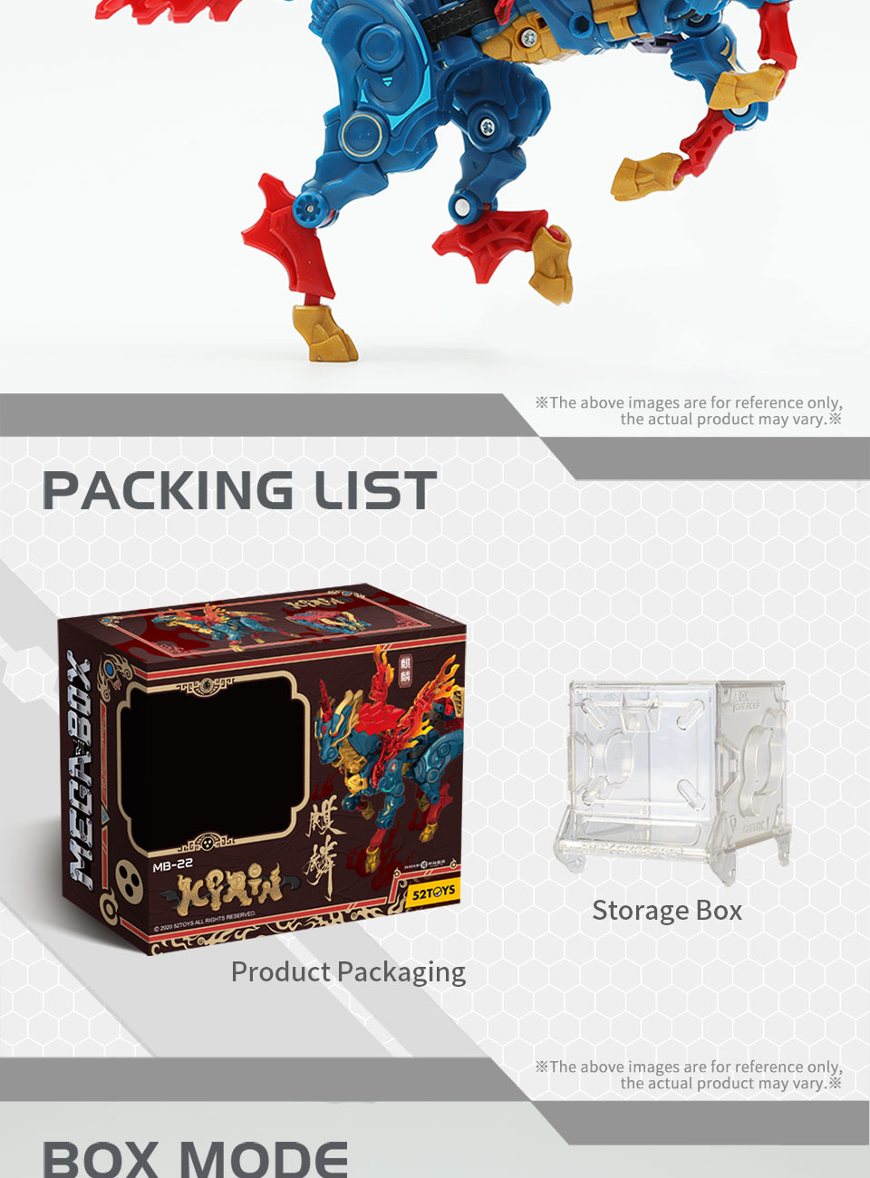 52TOYS Megabox Serie Icarus Elite Deformation, giocattolo per bambini a partire dai 15 anni in su, figurina per l'azione del valore, regalo colorato per compleanno, festa, festa del vino