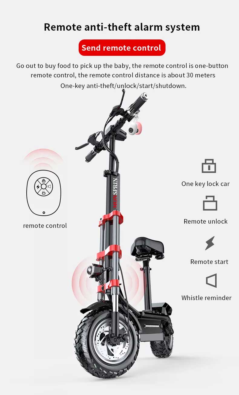 MONSPRIN Q20 สกู๊ตเตอร์ไฟฟ้าออฟโรด ระยะ 40-150km ความเร็ว 55KM/H รับ 200 kg scooterไฟฟ้า สกูดเตอร์ สกู๊ตเตอร์ใหญ่ SEALUP