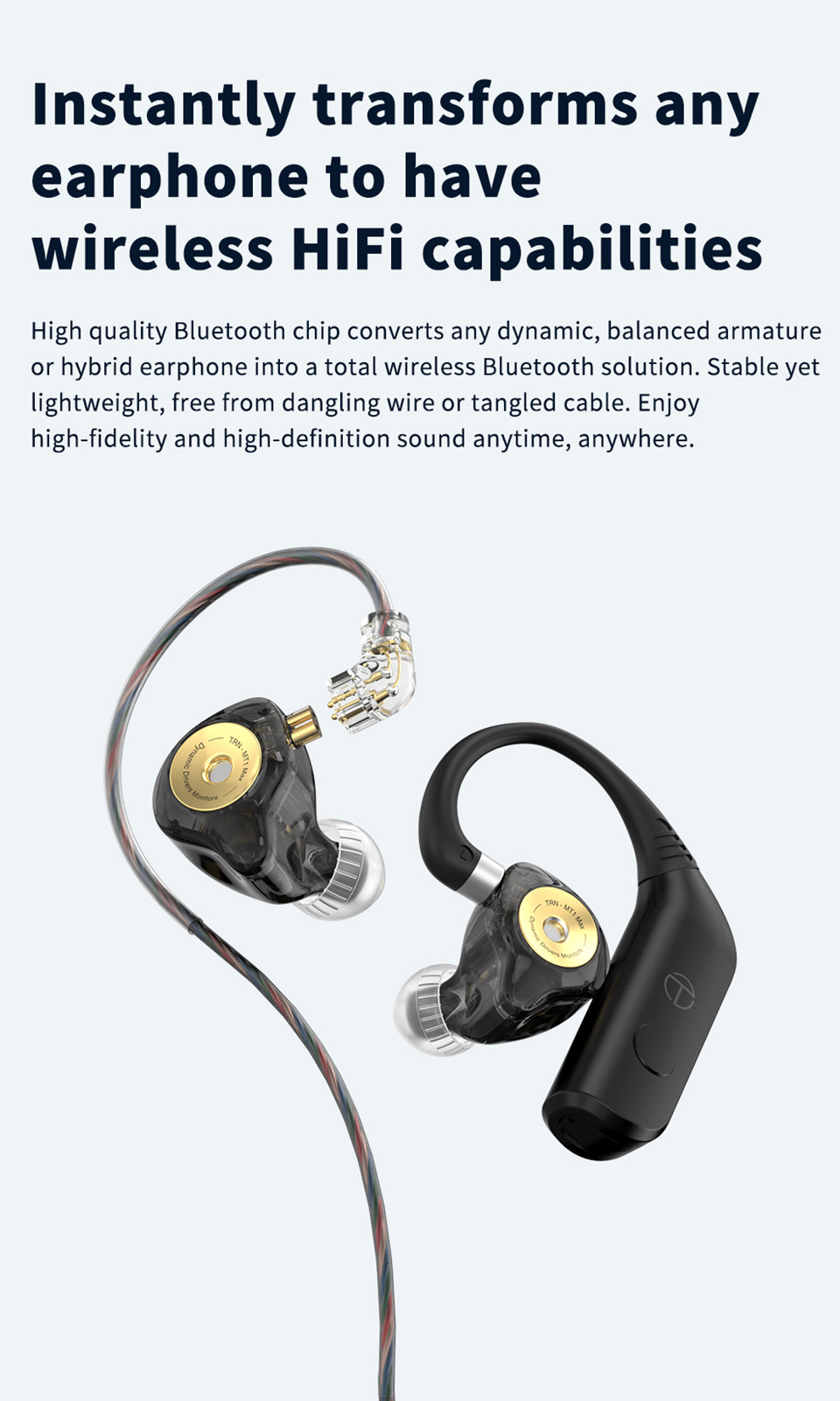 Trn BT20 Pro หูฟังบลูทูธ With Mic True Wireless หูฟัง For Moondrop KZ ...
