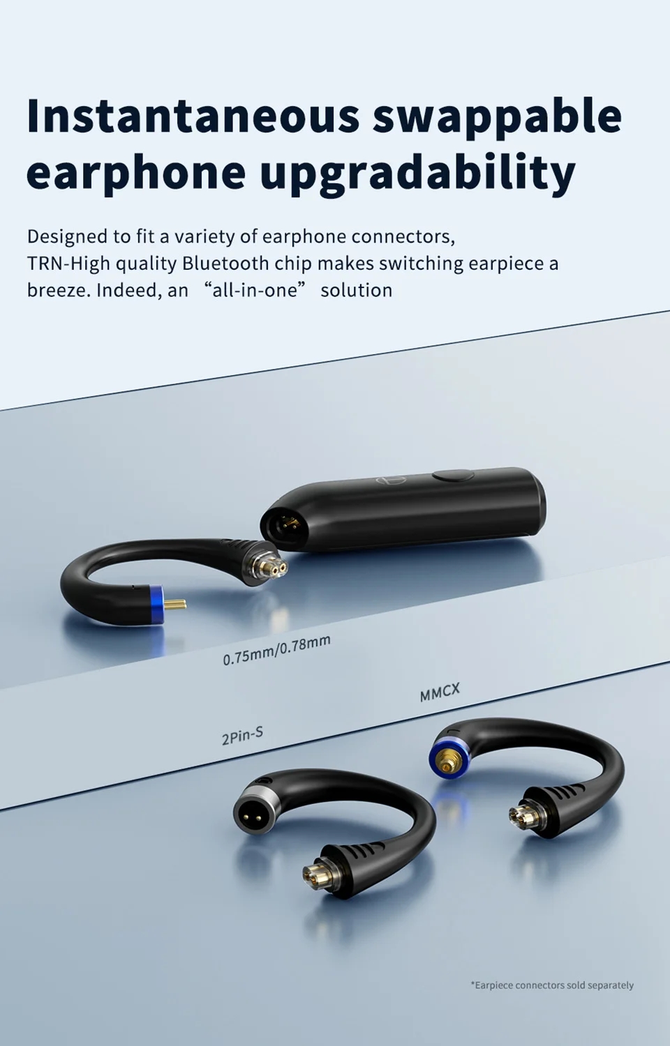Trn BT20 Pro โมดูลอัพเกรดหูฟังไร้สาย บลูทูธ 5.3 HIFI เชื่อมต่อ MMCX แบบ ...