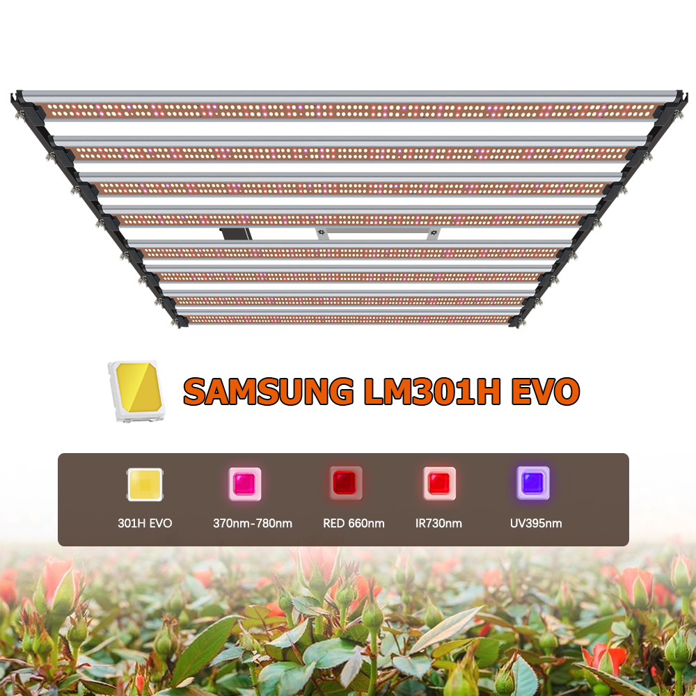 1000W ไฟปลูก SamsungLM301H EVO 650W LED Grow Light Bar UV IR เปิด/ปิด ...