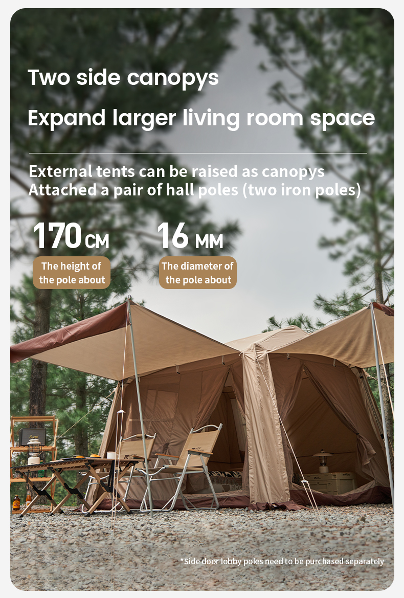 MOBI GARDEN เต็นท์ตั้งแคมป์ เต็นท์ทันที กางอัตโนมัติ พื้นที่ขนาดใหญ่ กันน้ํา ปิกนิกกลางแจ้ง 5.9