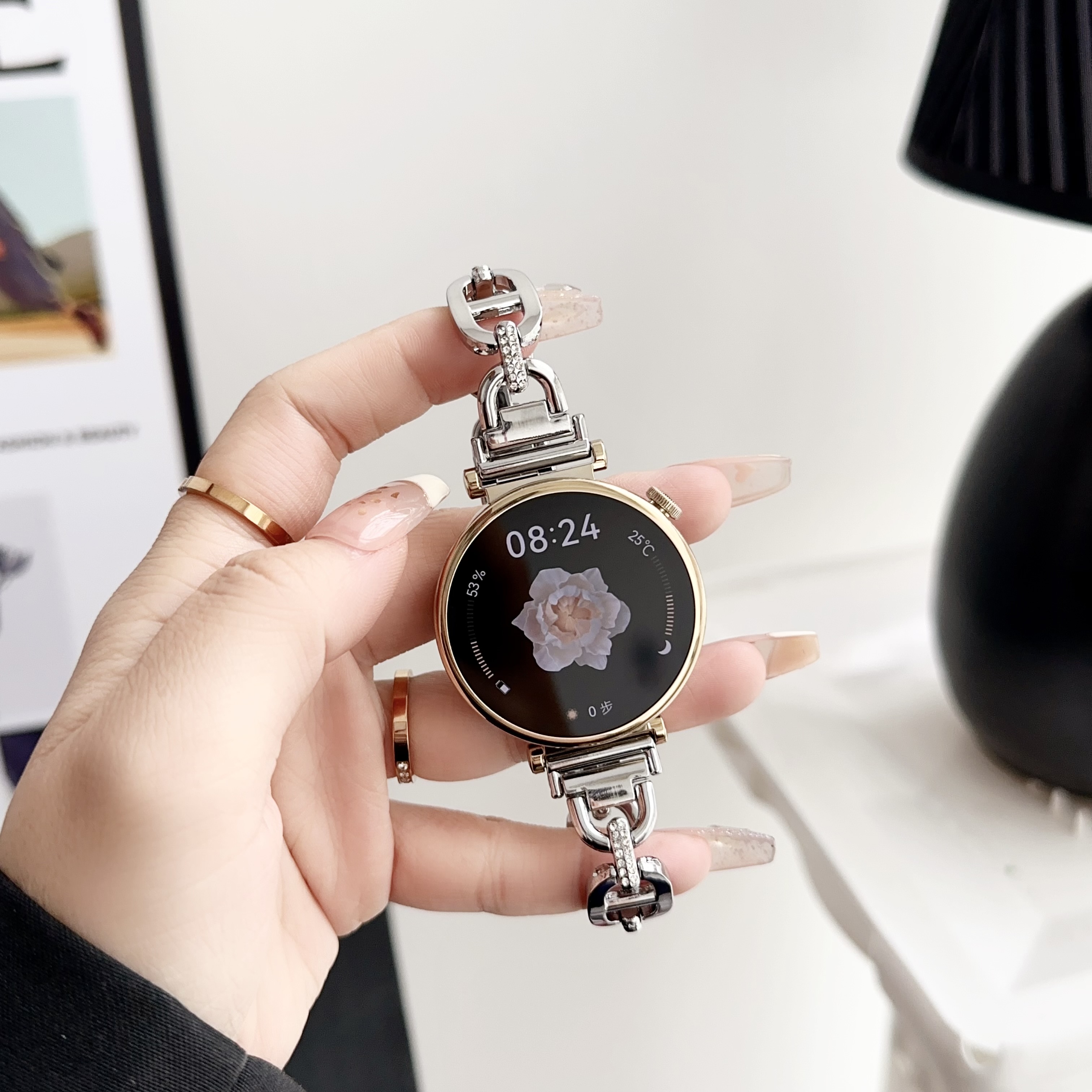 Chain Diamond 18mm 20mm 22mm สาย huawei watch gt 5 pro Strap สาย huawei ...
