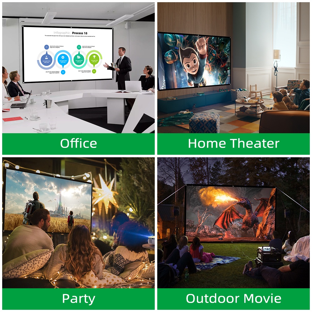 จอโปรเจคเตอร์ Projector Screen ภาพคมชัด จอรับภาพ 4K / 8K หน้าจอ ...