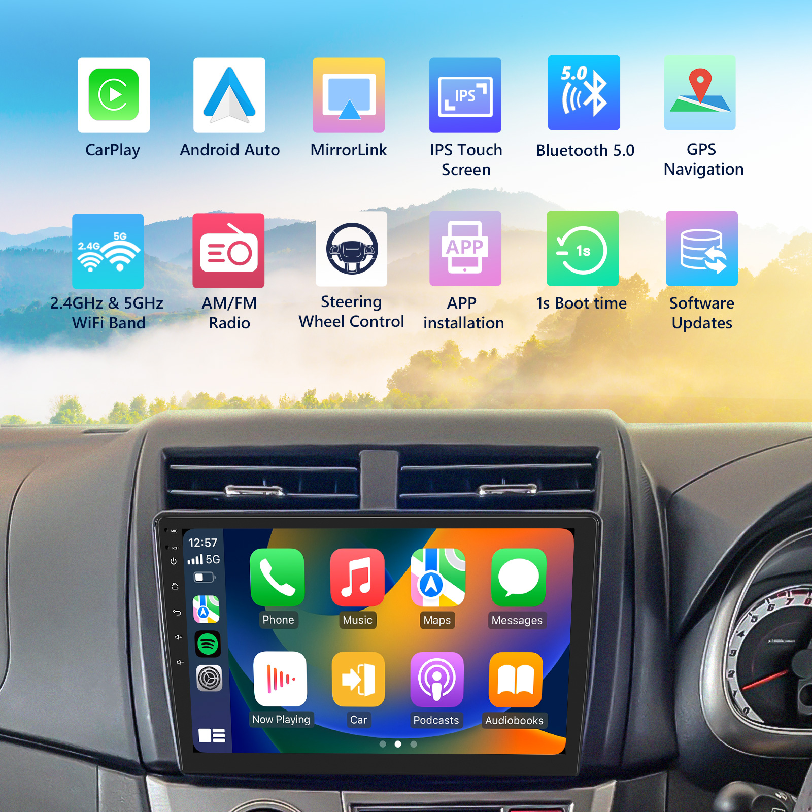Eonon จอ Android รถยนต์ Android 13 รุ่นล่าสุด หน้าจอ Android 9/10 นิ้ว ...