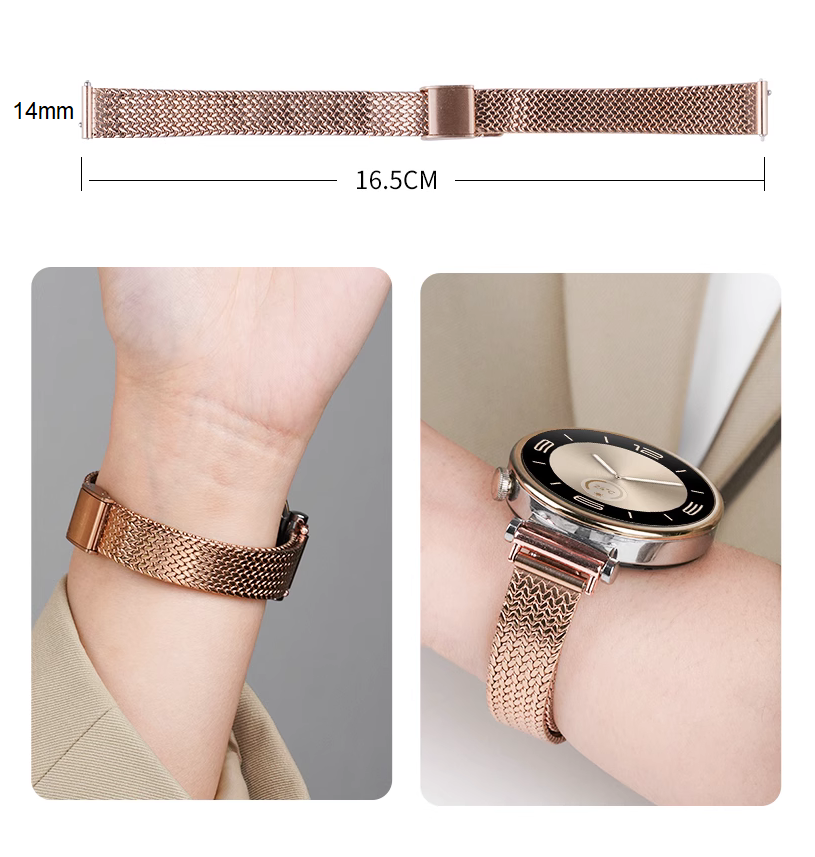 Compatible For สาย garmin lily Strap สายนาฬิกาข้อมือสเตนเลส garmin lily  สาย เปลี่ยน สําหรับ Elegant Wheat Garmin Lily Active สาย Strap For