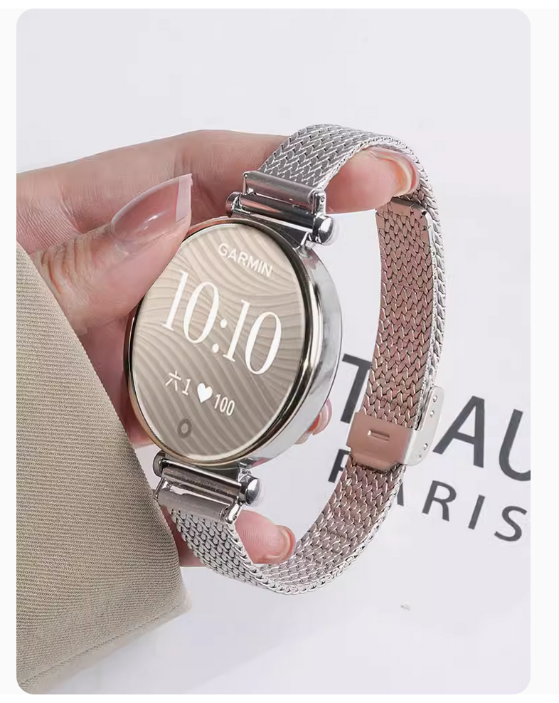 Compatible For สาย garmin lily Strap สายนาฬิกาข้อมือสเตนเลส
