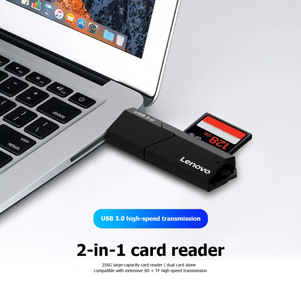 Lenovo USB 3.0 Card Reader 2 in 1 SD TF การ์ดหน่วยความจําอะแดปเตอร์ ...