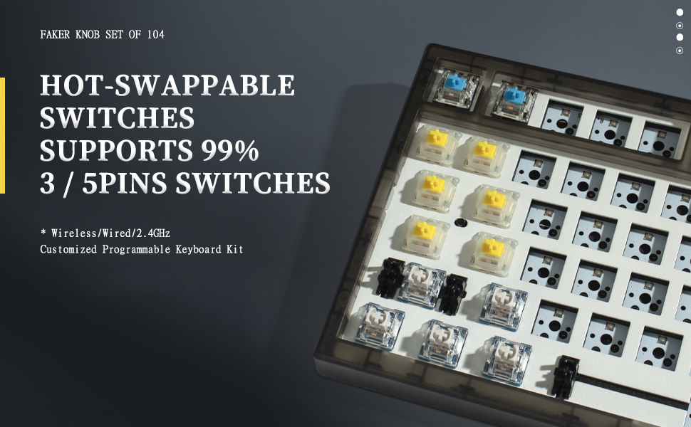 FEKER คีย์บอร์ด IK75 Pro Gasket Mechanical Keyboard Kit 75% 3 Mode RGB ...
