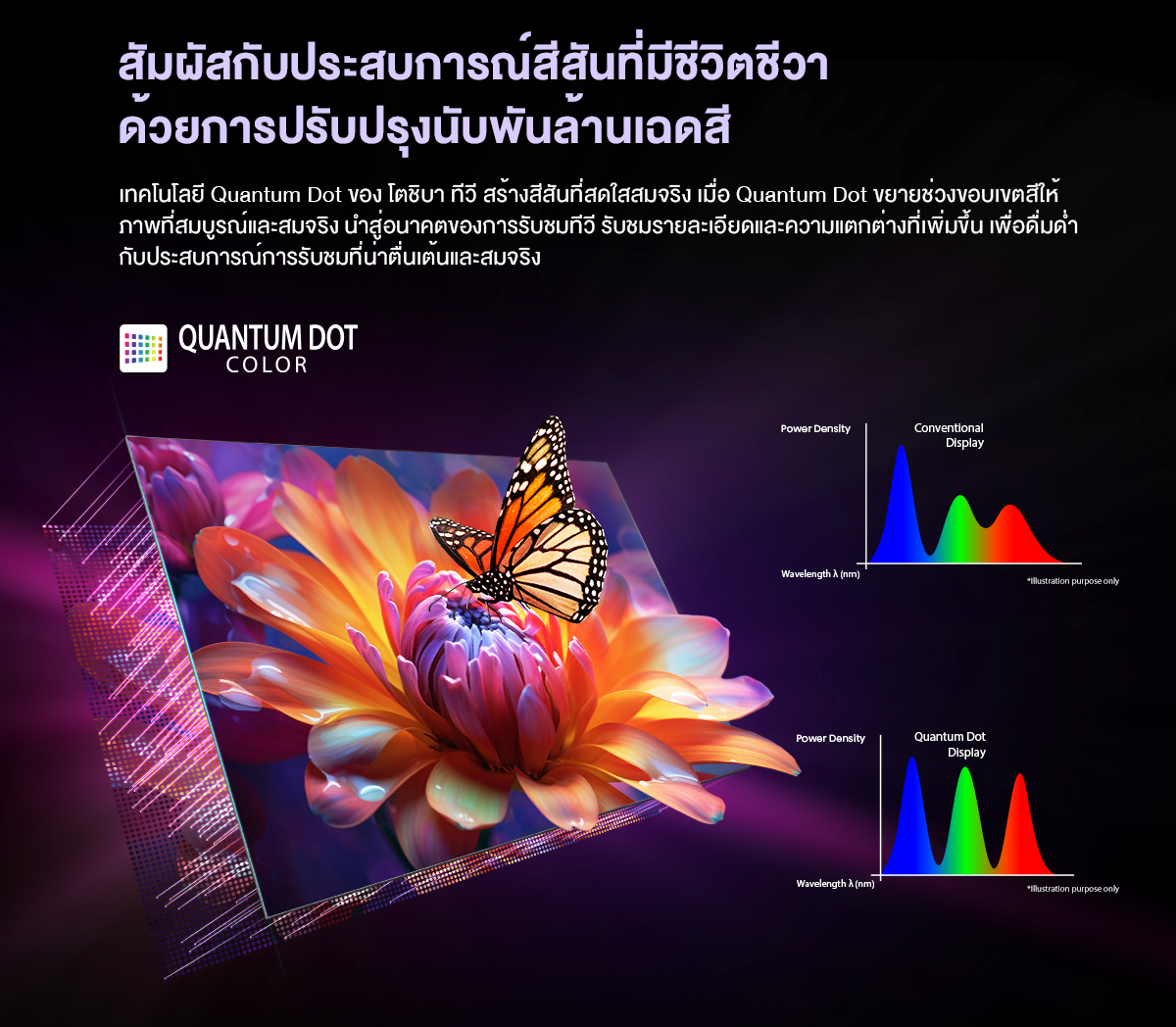 Toshiba รุ่น TV 55M450NP ทีวี ขนาด 55 นิ้ว 4K Ultra HD Quantum Dot VIDAA HDR10+ Dolby Atmos Smart TV 2024